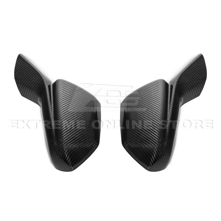 Replacement For 2016-2022 Chevrolet Camaro GM Factory Style CARBON FIBER  Tape-On Front Side Mirror Cover Pair