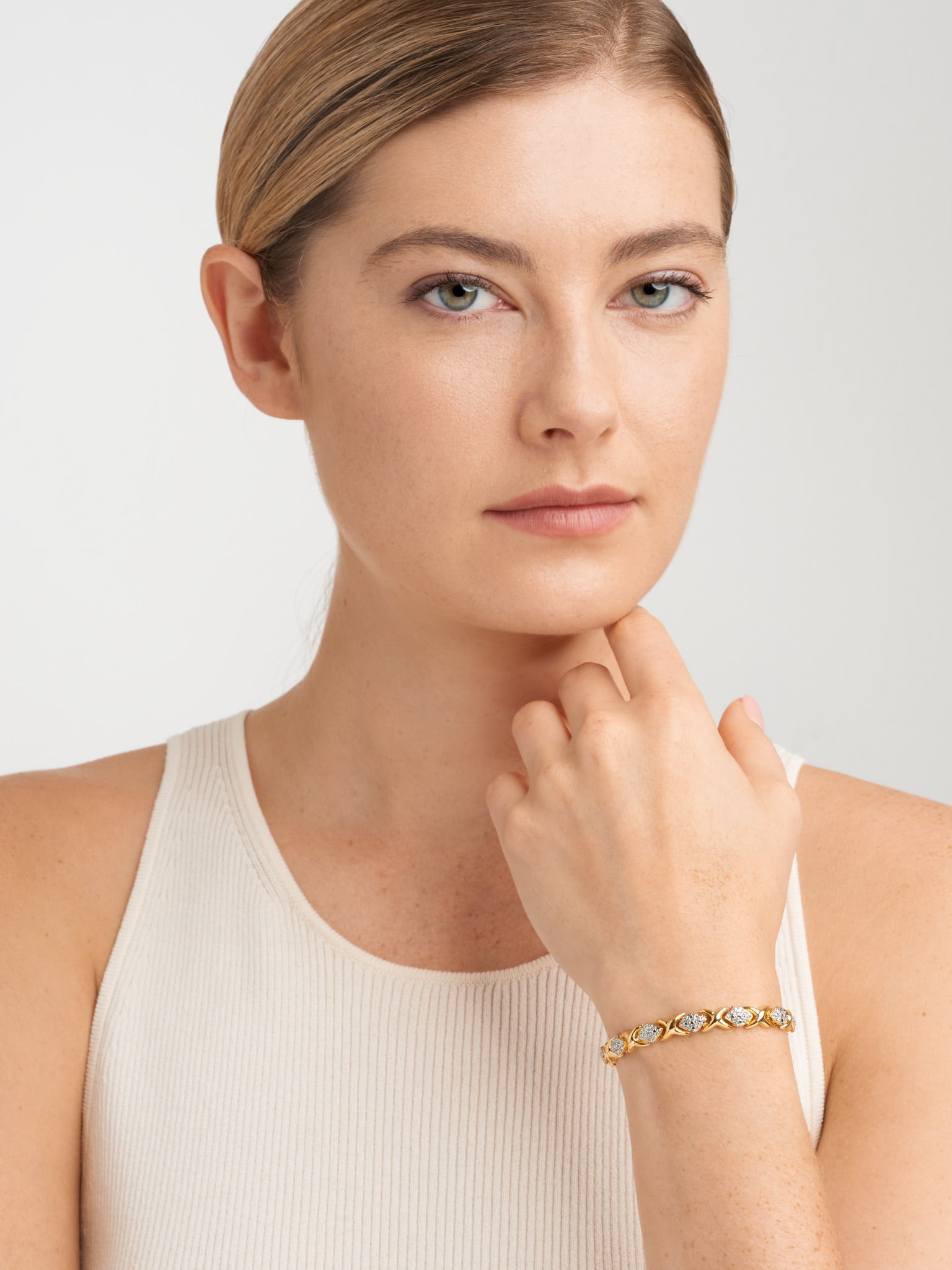 Forever Facets Fine Silver Plated Gold Tone XO Diamond Shape