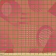 thumbnail image 2 of Abstract Sofa Upholstery Fabric by the Yard, Geometric Shapes in Memphis Style Along Pinkish Circles Stripes and Dots Pattern, Decorative Fabric for DIY and Home Accents, Multicolor by Ambesonne, 2 of 5