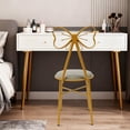 thumbnail image 4 of Modern Vanity Chair Stool, Dressing Table Desk Makeup Girl Chair w/Butterfly Bow Backrest, Side Table Seat for Girl Daughter Room Bedroom Living Room Home Commercial Salon Party Cafe, 4 of 24