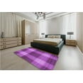 thumbnail image 4 of Ahgly Company Indoor Square Patterned Bright Neon Pink Purple Area Rugs, 7' Square, 4 of 6