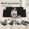 thumbnail image 5 of Headboard Pillow Full - Adjustable Back Support Wedge Pillow for Sitting Up in Bed, Perfect for Reading. Includes Removable & Washable Cover, Black(54x8x20 Inches), 5 of 16