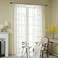 thumbnail image 2 of VOGOL Birds Embroidered Sheer Curtains 96 inches Length, White Rod Pocket Sheer Voile Panels for Living Room Bedroom, 52 x 96, Set of 2, 2 of 7
