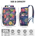thumbnail image 3 of Travel Cooler Bag - Colorful Floral Pattern Camping Beer Cooler Backpack with Bottle Opener- Waterproof Insulated Picnic Backpacks - Cooler Bag for Beach, 3 of 6