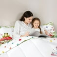 thumbnail image 4 of Feelyou Kawaii Frog Prince Bedding Comforter Set 7pcs, Mushroom Plant Botanical King Bedding Sets, Cute Cartoon Animal Reversible Bed Sheets, Ultra Soft Bedroom Decor, 4 of 7