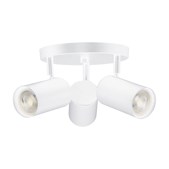 Dainolite 3 Light Spot Light in Matte White
