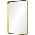 thumbnail image 3 of Renwil  Camus Rectangular Framed Brushed Gold Antique Iron Mirror, 3 of 5