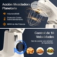 thumbnail image 4 of Batidora de Pedestal Planetaria Profesional Honinst 660W 10 Velocidades 6.5QT 120V, 4 of 7