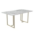 thumbnail image 3 of CosmoLiving Astor Dining Table, White Marble Top with Gold Legs, 3 of 11