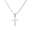 Silver, variant on Cross Necklace for Men - Fathers Day Gift, 14K Gold Plated Silver Black Beveled Edge Cross Chain Necklace Stainless Steel Cuban Link Chain for Men Christian Jewelry Religious Gifts