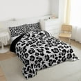 thumbnail image 3 of Homewish Teens Leopard Cheetah Print 3-Piece Full Size Comforter Sets,Abstract Geometric Stripes Bedding Comforter Set,Animal Print Lightweight Bedding Sets,Luxury Bedroom Decor,Reversible, 3 of 8