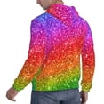thumbnail image 6 of Sikiie Colorful Glitter Men's Hoodie, Essentials Hoodie, Sweatshirt, Pullover Hooded Sweatshirt for Men-X-Large, 6 of 7