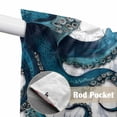 thumbnail image 4 of Swag Valance Curtains for Windows, Nautical Blue Octopus Light Filtering Kitchen Curtains with Rod Pocket, Coastal Ocean Summer Boat Window Treatment Valances for Living Room, 36x36 - 2 PCS, 4 of 9