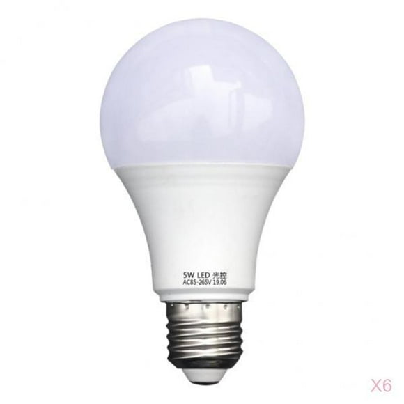 6x Luz decorativa automática de seguridad CUTICAT bombilla con sensor de 6500K LED