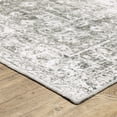 thumbnail image 3 of HomeRoots 510657 4 x 6 ft. Sage Green Gray Ivory & Silver Oriental Printed Stain Resistant Non Skid Rectangle Area Rug, 3 of 8