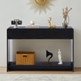 thumbnail image 6 of PHOYAL Console Table Sofa Table with 2 Drawer and Open Storage Shelves, Modern Entryway Table for Living Room Hallway Bedroom, Black, 6 of 7
