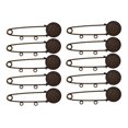 thumbnail image 2 of 10 Pedazos de Configuración de Broche en de Cobre Adecuado para Piedras Cristales Cabujón - Bronce mayimx Configuración de espacios en blanco de broche, 2 of 8