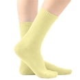thumbnail image 2 of QSAWXQZ Kids' Crew Socks Solid Cotton Knitting Breathable Mid Calf Socks 5-13Years, 2 of 6
