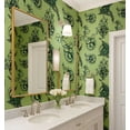 thumbnail image 4 of S4Sassy Self-Stick Decorative Wallpaper, Botanical Wall Paper, Textured Vinyl Waterproof Contact Paper, Green, 25"X 360" Removable Renter Friendly Walls Covering For Bedroom, Dining Room, 4 of 8