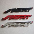 thumbnail image 2 of Set of 3 Alloy SPORT Emblem, Car Side Fender Rear Trunk Logo Badge Decals(Black,Silver Color,Red), 2 of 5