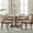 Brown, variant on Vknow Wooden Dining Chairs, Linen Upholstered Dining Room Chairs with Solid Rubberwood Legs, Set of 2, Beige