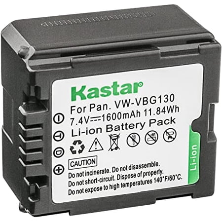 Kastar 1-Pack VW-VBG130 Battery Replacement for Panasonic NV-GS98GK NV-GS320 NV-GS330 NV-GS500 PV-GS320 PV-GS500 PV-GS80 PV-GS83 PV-GS85 PV-GS90 SDR-H40 SDR-H40P SDR-H41 SDR-H48GK Camera