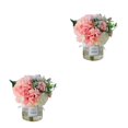 thumbnail image 1 of Wosthever 2 piezas de flores artificiales en jarrón, flores falsas de hortensias de seda elegantes y duraderas Type2 NO2, 1 of 6