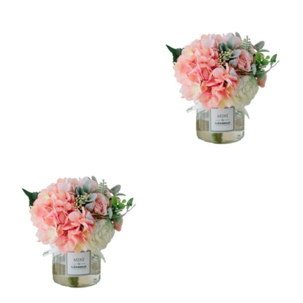 Yuarrent 2 pack/lote flores artificiales en jarrón aspecto realista elegante durabilidad fácil Type2 NO2