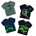 thumbnail image 2 of HuaAngel Boys Cotton Short Sleeve T-Shirt Crew Neck Glow Print 4 Packs Sizes 2-7, 2 of 6