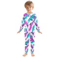 thumbnail image 6 of FORMRS Long Sleeve Top and Pants Pajama Set for Niños 2-Piece Sleepwear, Sizes 18M-8Y, Abstract Drawing, 6 of 6