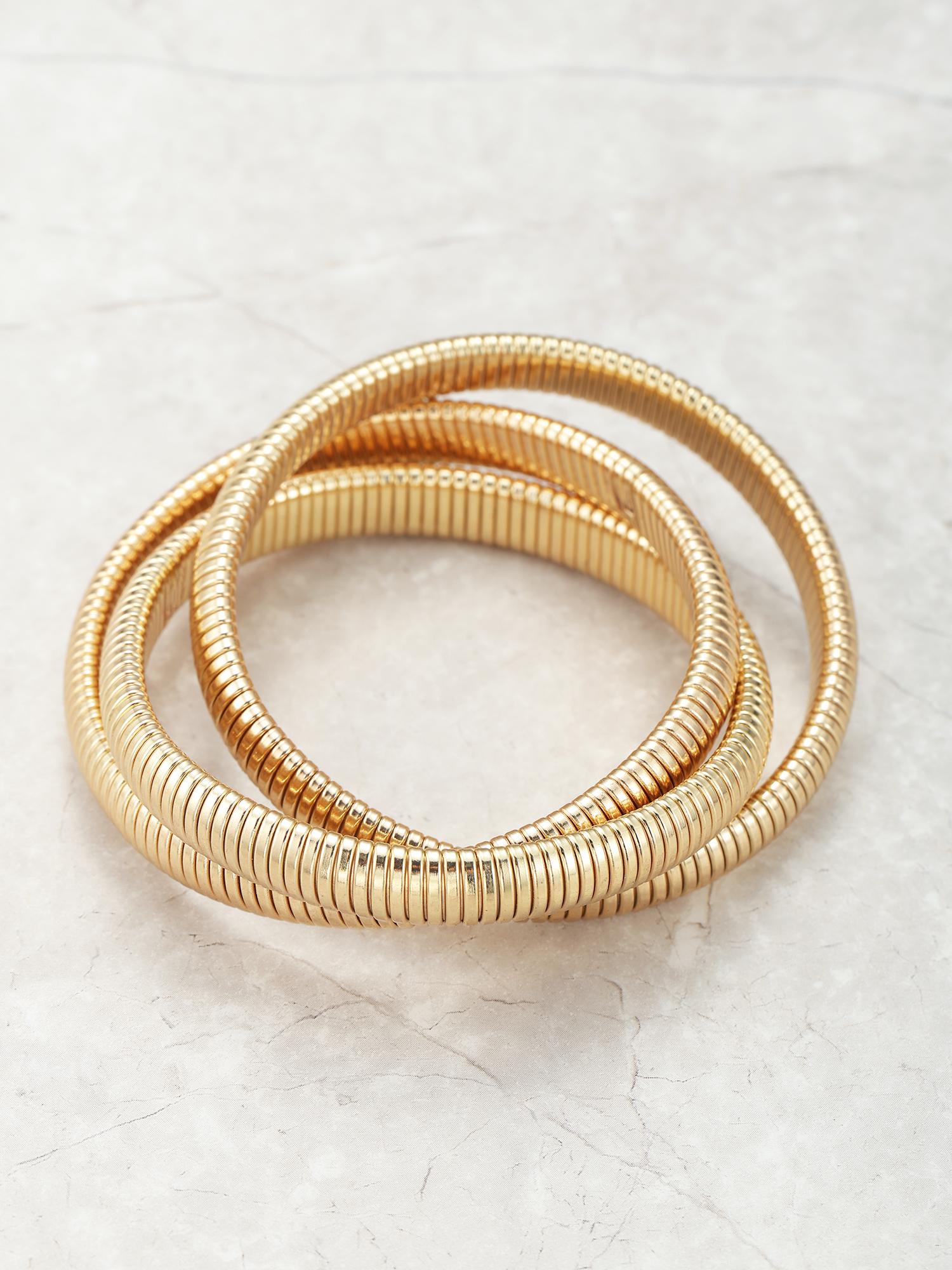 Time and Tru Women's Gold-Tone Twist Bangle Bracelet, 1 Piece - image 5 of 5