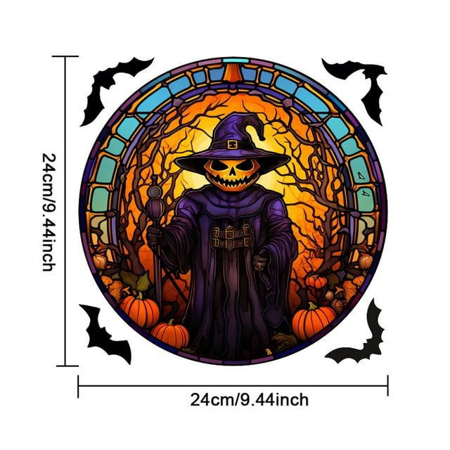 Scary Halloween Decorations,Halloween Decorations for Window Window Decals Stickers Glass with Colorful Sketch Scary Window Decals Decals Removable,Halloween Window Decorations