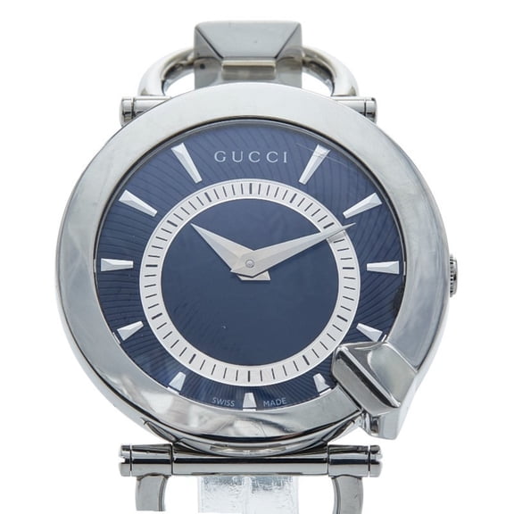 Pre-Owned Gucci Chiodo Watch, 122.5mm Quartz, Black Dial, Stainless Steel, Women's,... (Good)