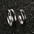 thumbnail image 5 of Men Women Stainless Steel Couple Promise Band Wedding Rings Jewelry, 5 of 5