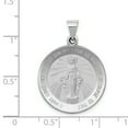 thumbnail image 2 of 14k White Gold Hollow Polished and Satin Miraculous Medal Charm Pendant, 2 of 2