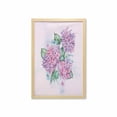 thumbnail image 1 of Hydrangea Wall Art with Frame, Grunge Watercolor Vintage Floral Spring Bouquets Nature Blossom, Printed Fabric Poster for Bathroom Living Room, 23" x 35", Pale Pink Multicolor, by Ambesonne, 1 of 2