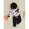 thumbnail image 3 of Bagilaanoe 2PCS Baby Boy Pants Set Toddler Print Long Sleeve Hoodie Sweatshirt Tops +  Sweatpants 6M 12M 18M 24M 3T Kids Casual Sweatsuits, 3 of 8