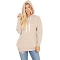 thumbnail image 2 of Womens Basic Oversized Hooded Pullover Sweatershirt Sweater, 2 of 4