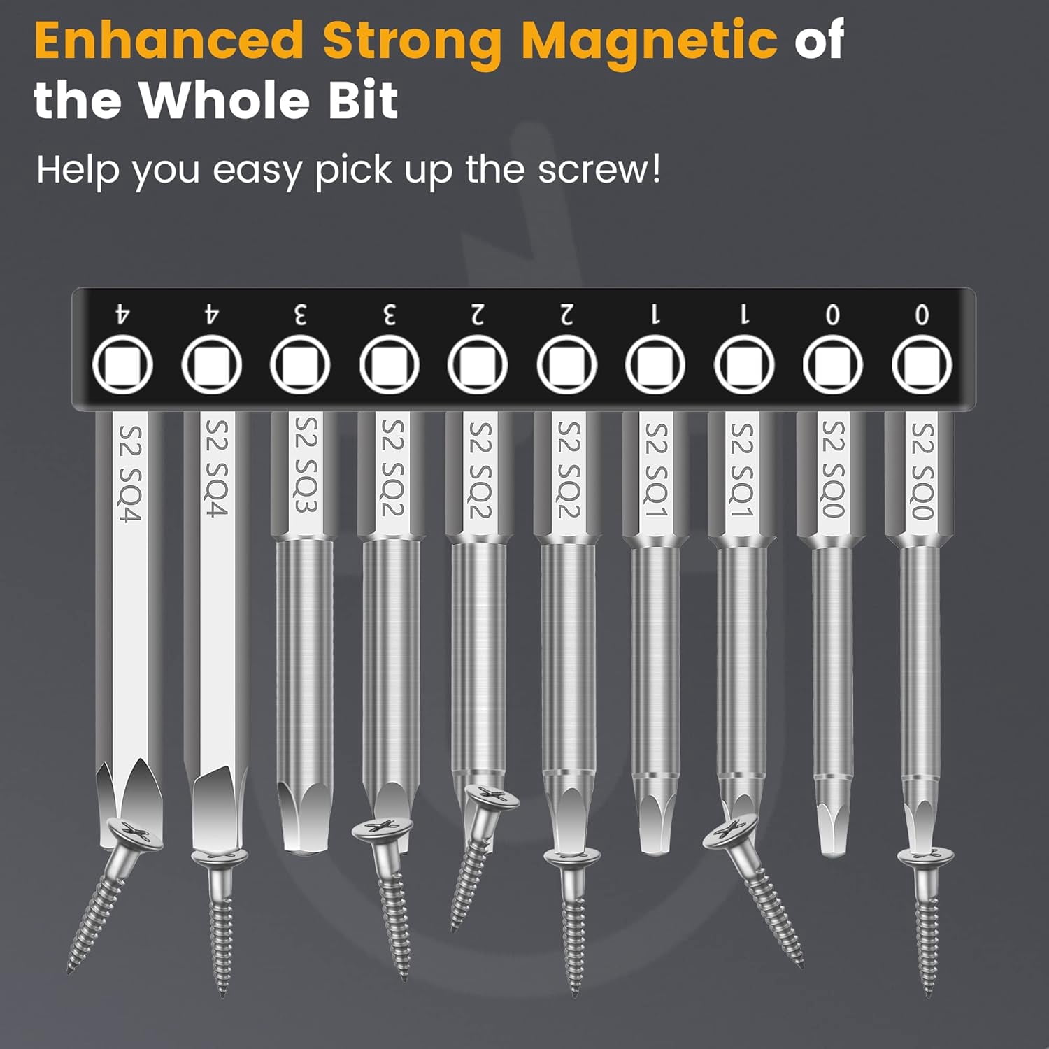 MKEUDQ-MulWark Hex Head Allen Wrench Drill Bit Set 20PC (10pc Metric & 10pc SAE), 2.3" Long 1/4" Diameter Quick Release Shank Magnetic Screwdriver Bit Set for Assembling Furniture