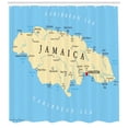 thumbnail image 3 of Ambesonne Jamaican Shower Curtain, Caribbean Sea Tropic, 69"Wx84"L, Pale Blue Beige Black, 3 of 3