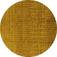 thumbnail image 1 of Ahgly Company Indoor Round Oriental Yellow Industrial Area Rugs, 6' Round, 1 of 4