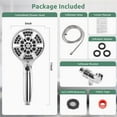 thumbnail image 6 of Onekawa Handheld Shower Head, High Pressure Shower Heads with Hose,Filtered Showerhead with Water Stop Button, 10 Spray Modes,Silver, 6 of 8