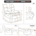thumbnail image 3 of MCombo Large Triple Motor Power Lift Recliner Chair for Tall Elderly, Faux Leather, Blue, 3 of 10
