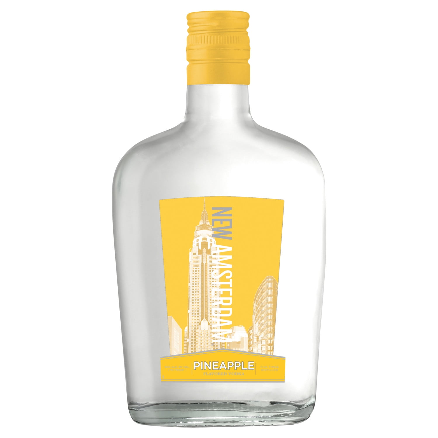 New Amsterdam Pineapple Flavored Vodka, 375 mL Bottle, 35% ABV