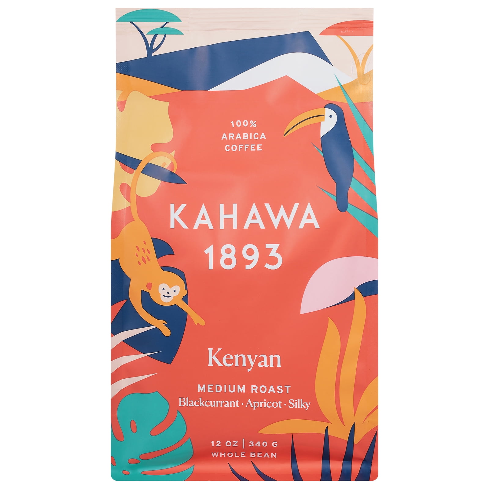 Kahawa 1893 Coffee Whole Bean Medium Roasted Kenyan Case of 612 OZ