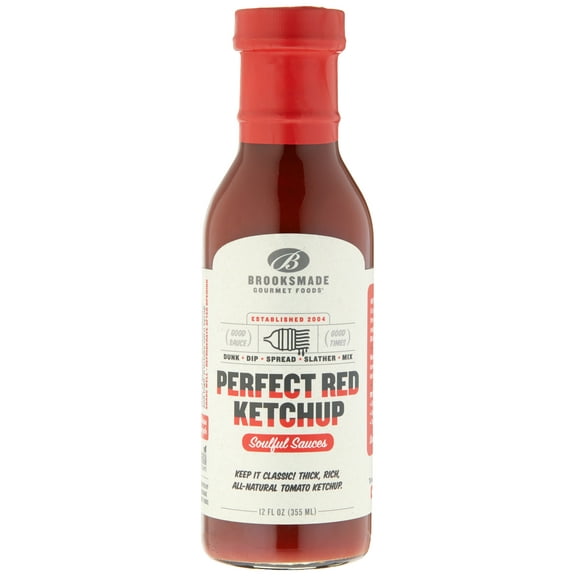 B Brooksmade Gourmet Foods Soulful Sauces, Perfect Red Ketchup, Gluten Free, Dairy Free, No Soy