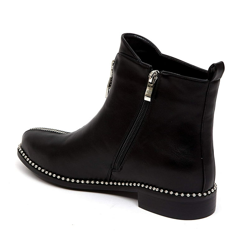 LADY COUTURE Lady Couture Union Bootie ZIPPY Boots Black Walmart