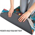 thumbnail image 3 of Dog with Pioneer Flower Hot Yoga Mat Towel Non Slip for Hot Yoga - Quick-Drying Yoga Mat Cover with 4 Corner Pockets with Travel Bag - Hot Yoga Towel Non Slip Grip Moisture Wicking Sweat 70"x26", 3 of 6