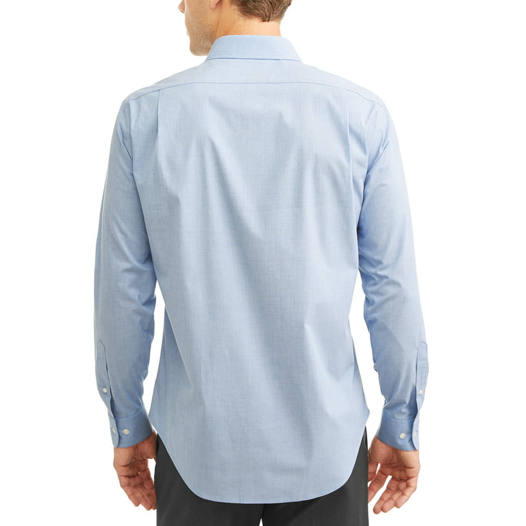 White Classic Collar Long Sleeves Shirt with Pocket and Side Logo