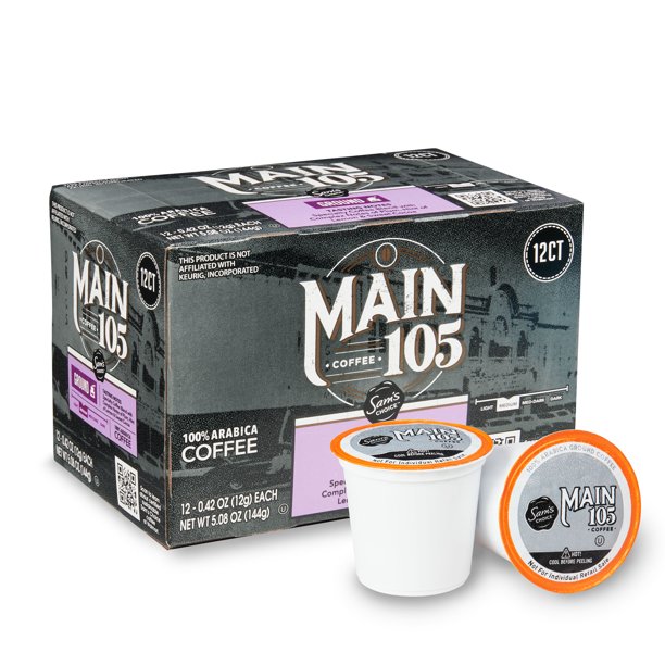 Sam's Choice Main 105 KCup Coffee Pods, Medium Roast, 12 Count